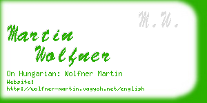 martin wolfner business card